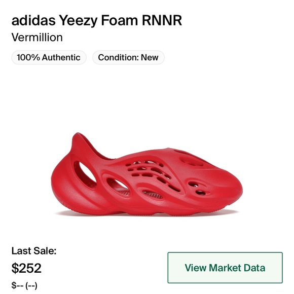 SOLD///Yeezy Foam RNNR “Vermilion”///SOLD - Picture 5 of 5
